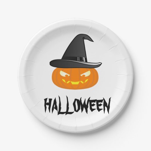 Halloween Pumkin Papieren Bordje (Voorkant)