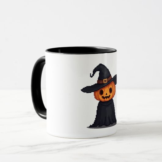 Halloween Pumkin Wizard Mok (Voorkant links)