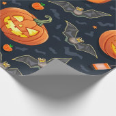 Halloween Pumkin Wrapping Paper Cadeaupapier (Hoek)