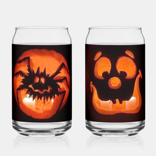 Halloween Pumkins Blikvorm Glas (Voorkant)