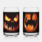 Halloween Pumkins Blikvorm Glas (Achterkant)