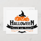 Halloween Pumkins Postard Briefkaart (Voorkant / Achterkant)