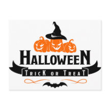 Halloween Pumkins Postard