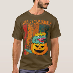 Halloween Pumpkasaurus Dinosaur Kinder Boy Pumpkin T-shirt