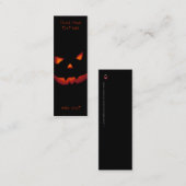Halloween Pumpkin 001 - Bladwijzer Mini Visitekaartje (Voorkant / Achterkant)