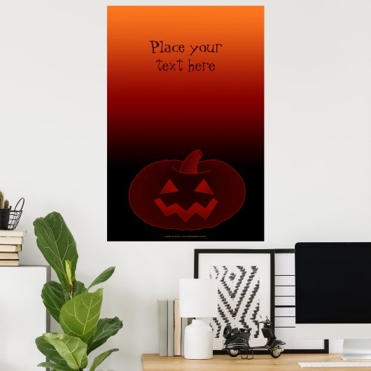 Halloween Pumpkin 002 Poster (Thuiskantoor)