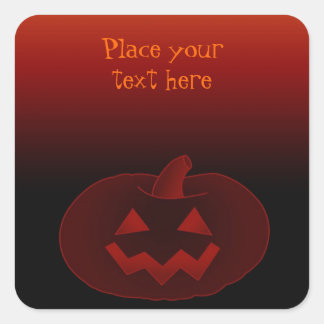 Halloween Pumpkin 002 Vierkante Sticker