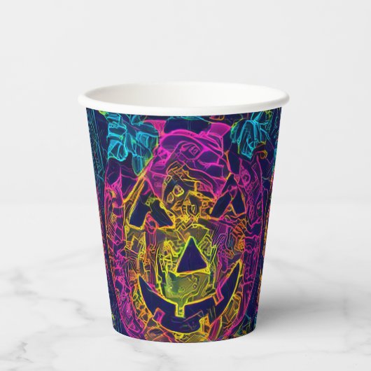 Halloween pumpkin A.I. foto leuk Papieren Bekers (Voorkant)