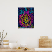 Halloween pumpkin A.I. foto leuk Poster (Keuken)