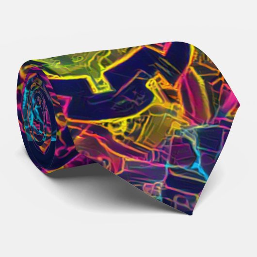 Halloween pumpkin A.I. foto leuk Stropdas (Opgerold)