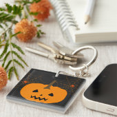 Halloween Pumpkin Acrylische Sleutelhanger (Voorkant Rechts)