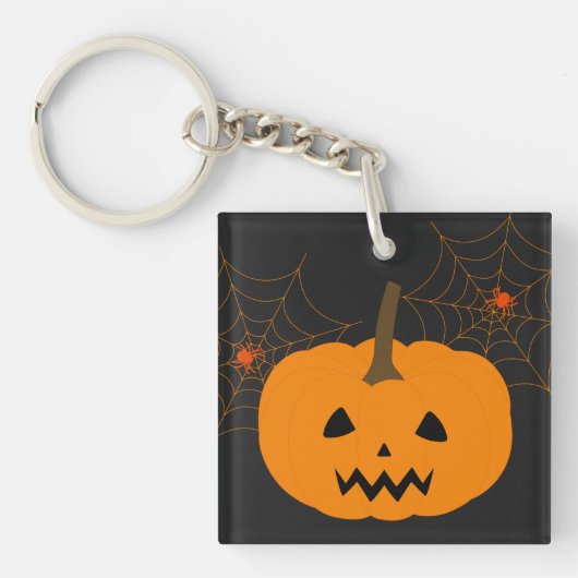 Halloween Pumpkin Acrylische Sleutelhanger (Voorkant)