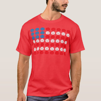 Halloween Pumpkin American Flag Patriotism T-shirt