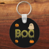 Halloween Pumpkin and Ghost / Abóbora e Fantasma d Sleutelhanger (Voorkant)