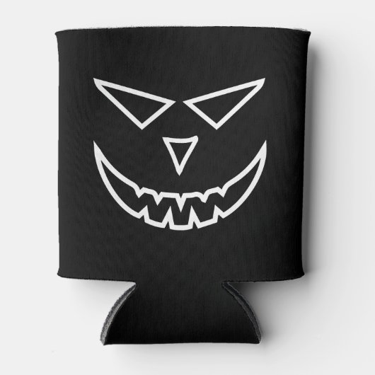 Halloween Pumpkin Angry Face Blikjeskoeler (Voorkant)