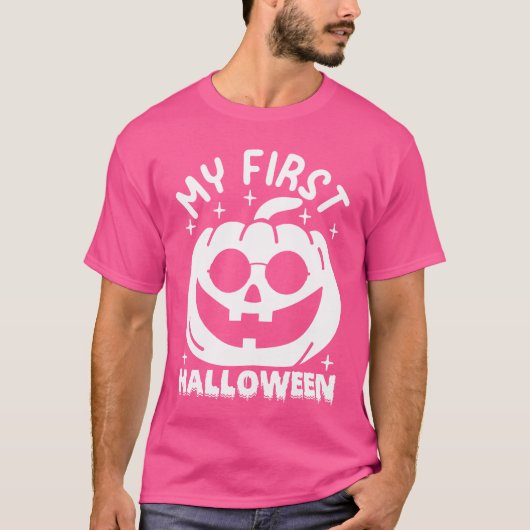 Halloween Pumpkin Baby Mijn eerste Halloween meisj T-shirt (Voorkant)