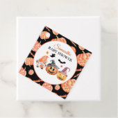 Halloween Pumpkin Baby shower Bedankjes Labels (In situ)