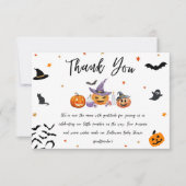 Halloween Pumpkin Baby shower Bedankkaart (Voorkant)
