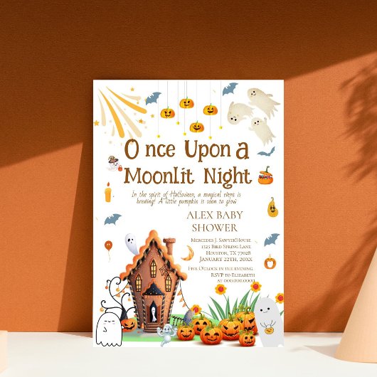Halloween Pumpkin Baby shower Geesten uitnodiging