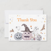 Halloween Pumpkin Baby shower Hartelijk dank Kaart (Voorkant)