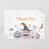 Halloween Pumpkin Baby shower Hartelijk dank Kaart (Voorkant / Achterkant)