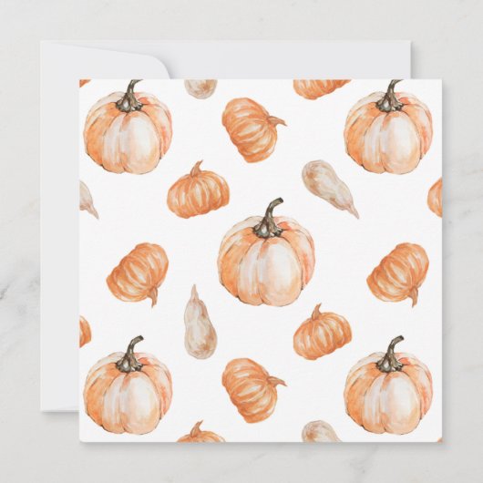 Halloween Pumpkin Baby shower Kaart (Achterkant)