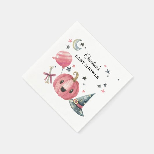 Halloween Pumpkin Baby shower Paper Napkin Servet (Hoek)