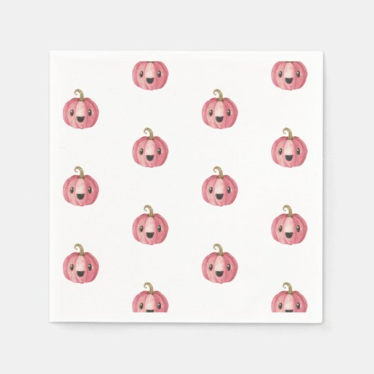 Halloween Pumpkin Baby shower Paper Napkin Servet (Voorkant)