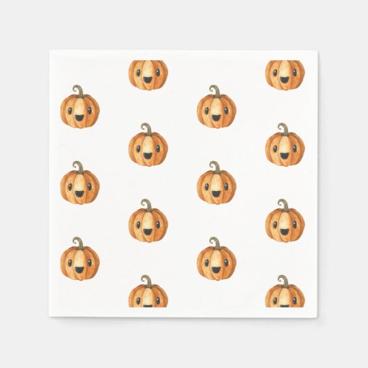 Halloween Pumpkin Baby shower Paper Napkin Servet (Voorkant)