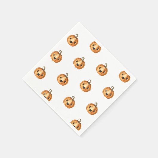 Halloween Pumpkin Baby shower Paper Napkin Servet (Hoek)