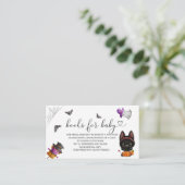 Halloween Pumpkin-baby showers voor baby Informatiekaartje (Staand voorkant)