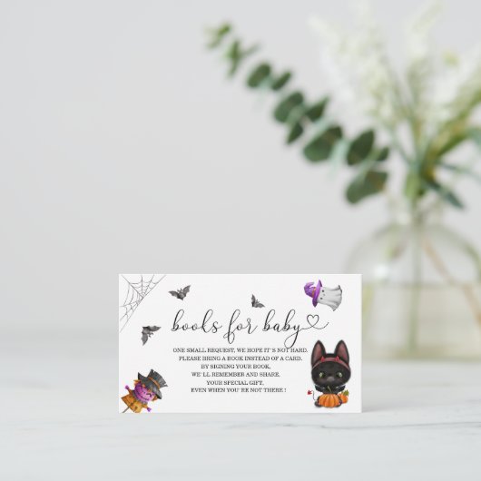 Halloween Pumpkin-baby showers voor baby Informatiekaartje (Staand voorkant)