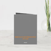 Halloween Pumpkin Bat Folded Note Card Bedankkaart (Achterkant)