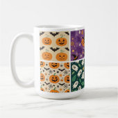 Halloween Pumpkin Bat Pattern Mok (Links)