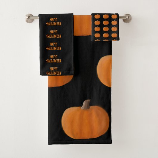 Halloween Pumpkin Bath-handdoekset Bad Handdoek (Insitu)