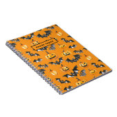Halloween Pumpkin Bats Notitieboek (Rechterzijde)