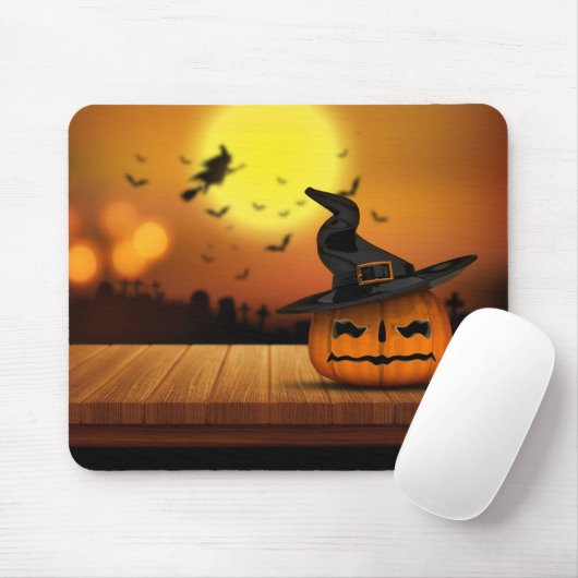 Halloween Pumpkin Bats & Witches #3 Muismat (Met muis)