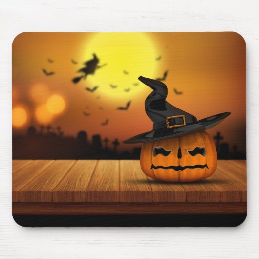 Halloween Pumpkin Bats & Witches #3 Muismat (Voorkant)