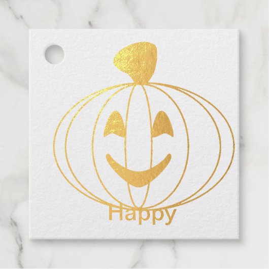 Halloween Pumpkin Bedankjes Labels (Voorkant)