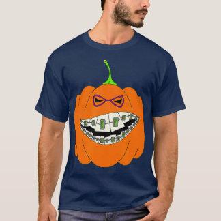 Halloween Pumpkin bekrast orthodontics Horror T-shirt