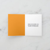 Halloween Pumpkin Birthday Boy Thank You Bedankkaart (Binnen)