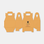 Halloween Pumpkin Black Cat Favor Box Bedankdoosjes (Uitgevouwen)