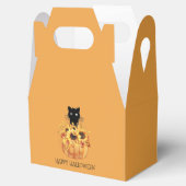Halloween Pumpkin Black Cat Favor Box Bedankdoosjes (Geopend)