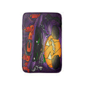 Halloween Pumpkin Black Witch Cat Badmat (Voorkant Verticaal)