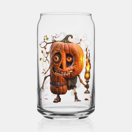 Halloween Pumpkin Blikvorm Glas (Voorkant)