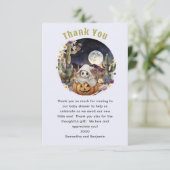 Halloween Pumpkin Boo baby shower Bedankkaart (Staand voorkant)