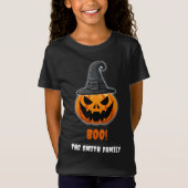 Halloween Pumpkin "BOO!" – Persoonlijke naam T-shirt (Voorkant)