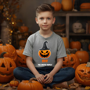 Halloween Pumpkin "BOO!" – Persoonlijke naam T-shirt