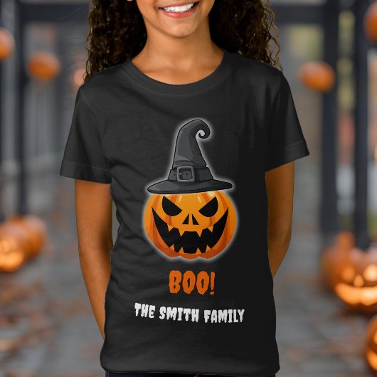 Halloween Pumpkin "BOO!" – Persoonlijke naam T-shirt