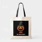 Halloween Pumpkin "BOO!" – Persoonlijke naam Tote Bag (Voorkant)